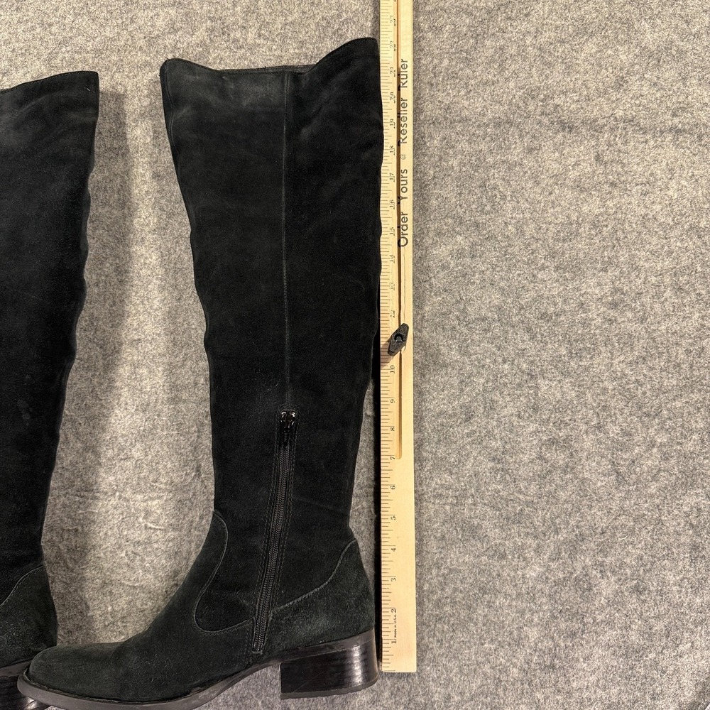 Born Boots Womens Size 8.5 Black Suede Over The Knee Riding Side Zip Boots - Picture 13 of 15